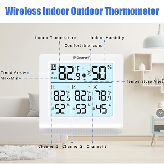 Geevon Indoor Outdoor Thermometer Wireless - Image 7