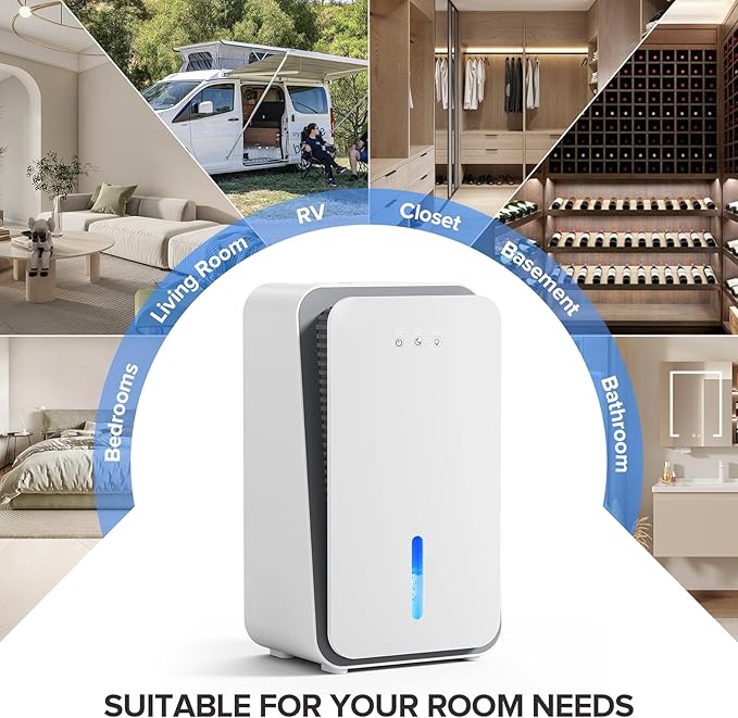 Dehumidifier for Home, 1000 sq.ft Dehumidifier for Basement Bathroom Bedroom - Image 9
