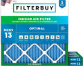 Filterbuy 19x19x1 Air Filter MERV 13 Optimal Smoke & Allergy Defense, by Filterbuy