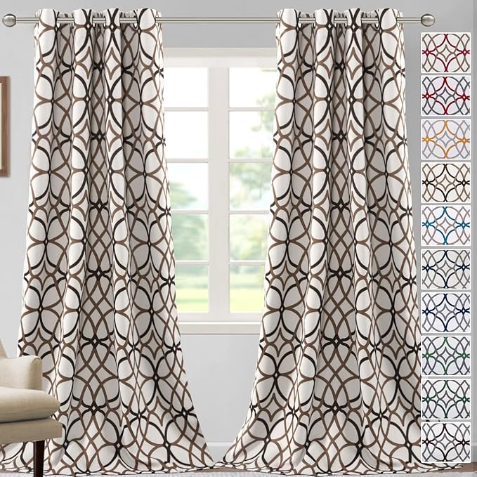 H.VERSAILTEX Blackout Curtains for Bedroom Printed Design 96 Inch Length 2 by HVERSAILTEX
