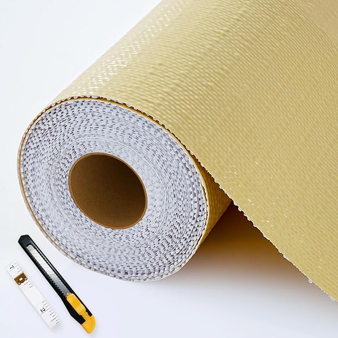 Shelf Liners for Kitchen Cabinets Non-Adhesive, Non-Slip Thickened Shelf Paper by Fzzcvo