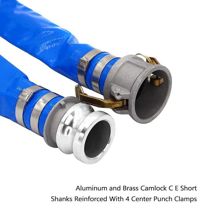 DAVCO 2" ID × 100 ft Pool Backwash Hose, Heavy Duty Reinforced Blue PVC Lay - Image 2