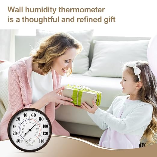 Indoor Outdoor Thermometer Wall Large Numbers Thermometer No Battery 12" - Image 6