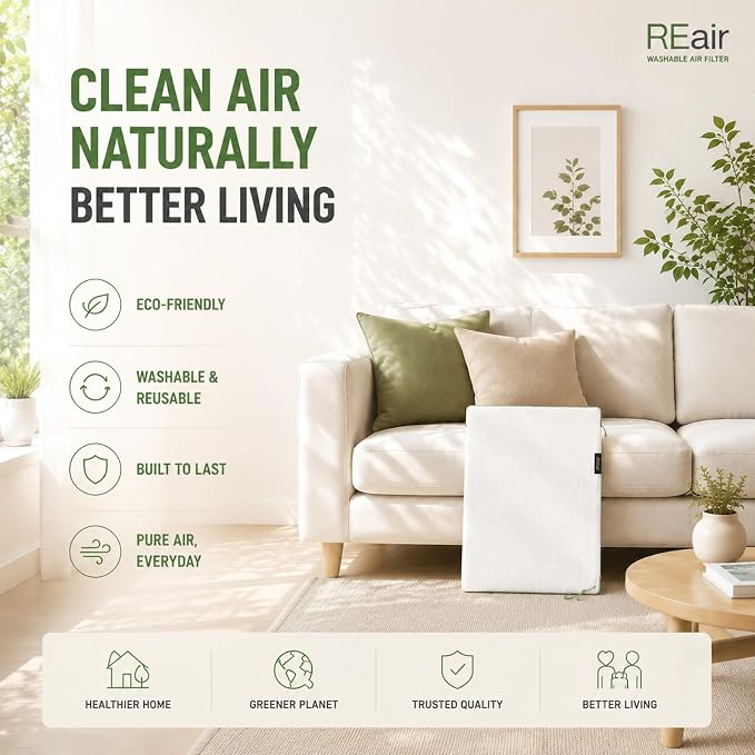 Reair 14x30x1 Air filter, Washable and Reusable Air Filter 14x30x1 - Image 8