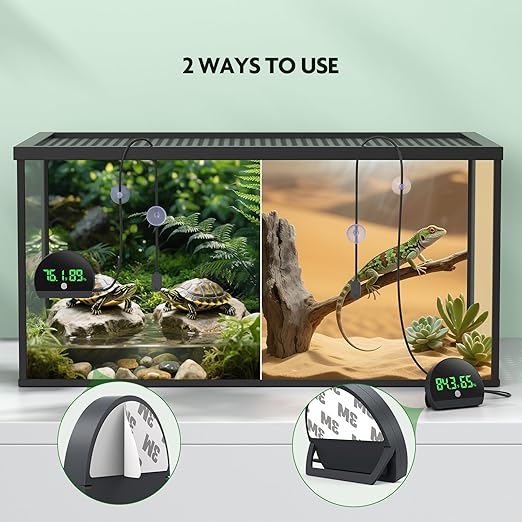 PAIZOO Reptile Thermometer Hygrometer, LED Reptile Tank Thermometer and - Image 5