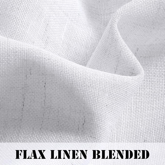 H.VERSAILTEX Light Filtering Linen Textured Curtains Window Treatment Privacy - Image 3