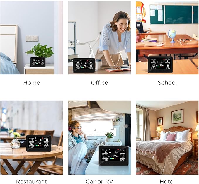 CF-30 Smart WiFi Air Quality Monitor, 15-in-1 Indoor IAQ Monitor - Image 7