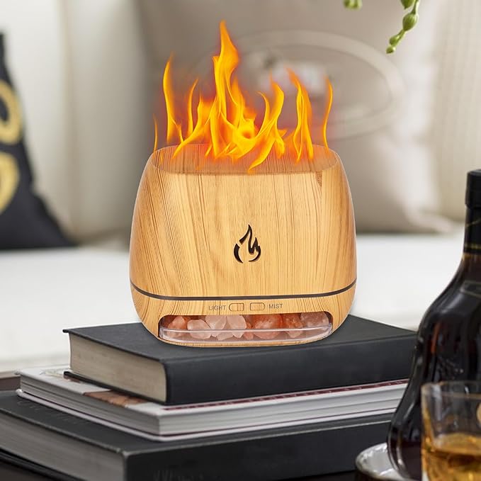 Ultrasonic Diffusers for Aromatherapy, Salt Rock Fragrance Oil Humidifier | - Image 3