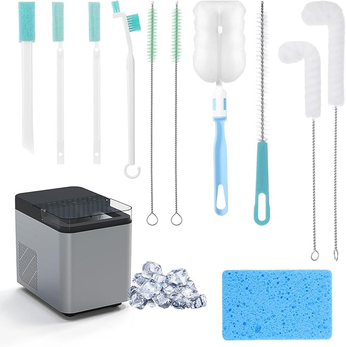 11Pcs Ice Maker Cleaner Brush Sets, Dry Ice Machine Cleaner Tools Accessories by Tyqour
