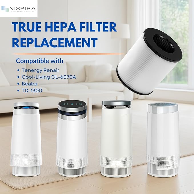 Nispira TD-1300 CL-6070A TAP01 4-in-1 True HEPA Replacement Filters Compatible - Image 3