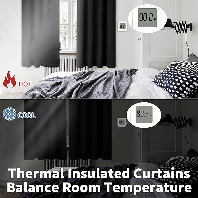 BGment Short Blackout Curtains for Small Window 40 Inch Long, Thermal Insulated - Image 5