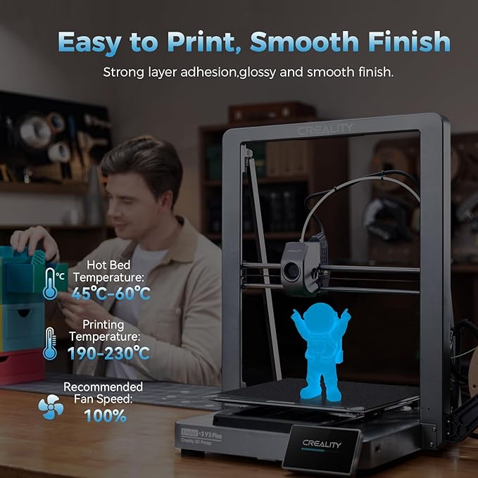 Creality 3D Luminous PLA Printer Filament, 1.75mm Glow in The Dark Shiny - Image 3
