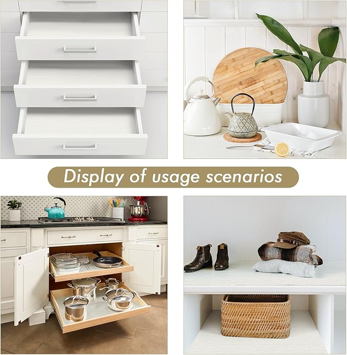 Cohoo Home Drawer Cabinet and Shelf Liner, 24in×11.8Ft Shelf Liners - Image 6