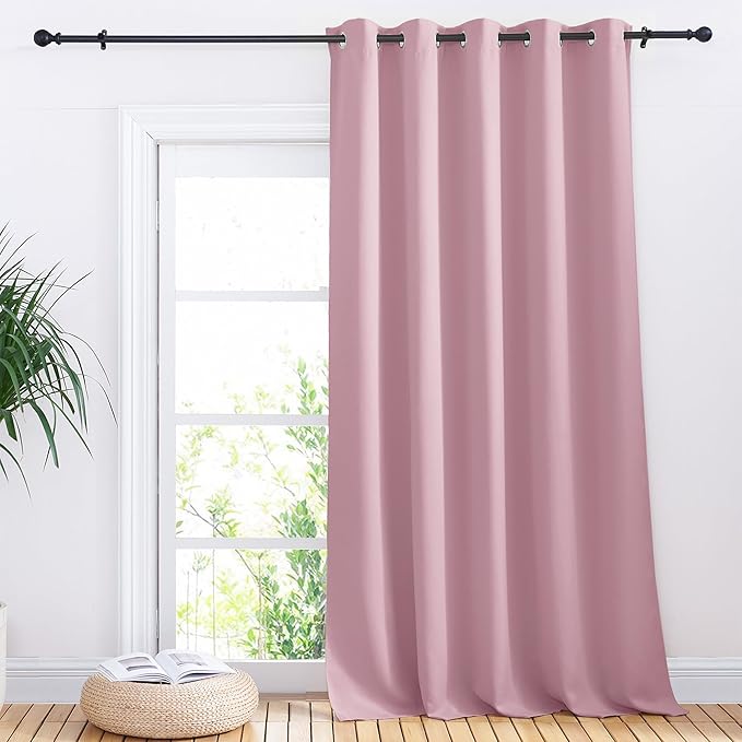 NICETOWN Sliding Door Curtains, Wide Thermal Blackout Patio Door Curtain Panel by NICETOWN