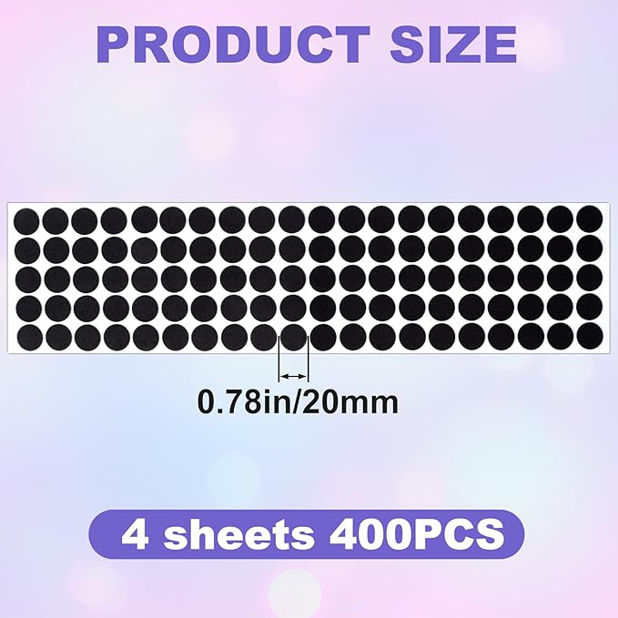 400 Pcs Small Felt Furniture Pads, Self-Adhesive EVA Foam Dot Circles, Round - Image 2