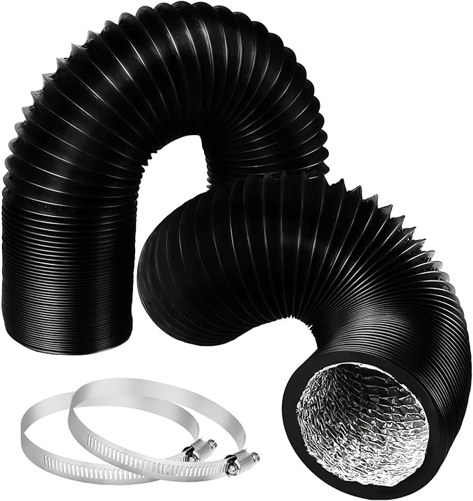 YIJUHOU Dryer Vent Hose Flexible: 3 Inch 17FT Flexible Aluminum PVC Insulated by YIJUHOU