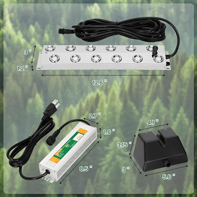Ultrasonic Mist Maker Fogger 12 Head, 110V 400W Power Water Proof Ultrasonic - Image 7