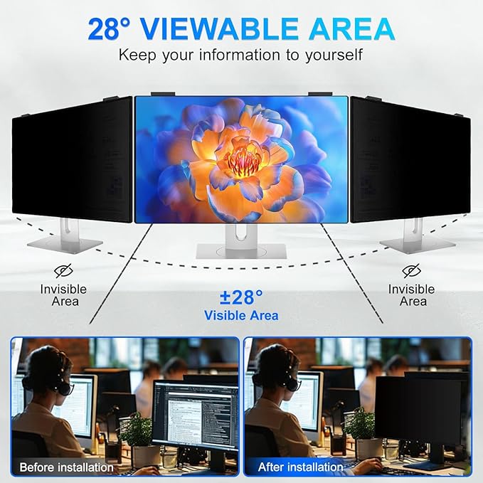 2Pack Magnetic 27 Inch Privacy Screen - Image 3