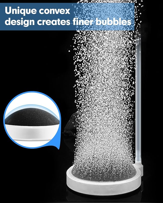 Fish Tank Bubbler Aquarium Air Stones, 4 Inch Nano Super-High Dissolved Oxygen - Image 2