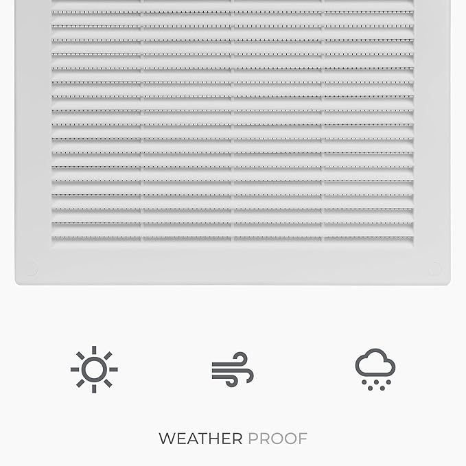 2-Pack 12" x 12" Square Air Vent Cover – White Plastic Vent Deflector - Image 6
