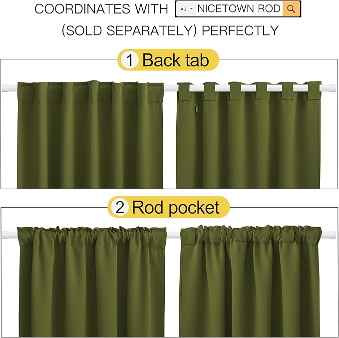 NICETOWN Living Room Blackout Curtains - Image 3
