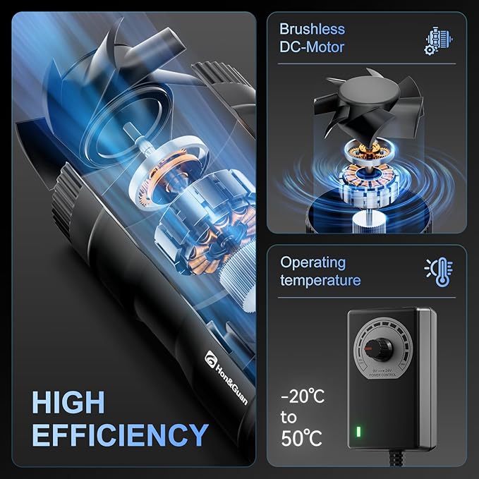 Hon&Guan 6 Inch Inline Booster Duct Fan - Image 2
