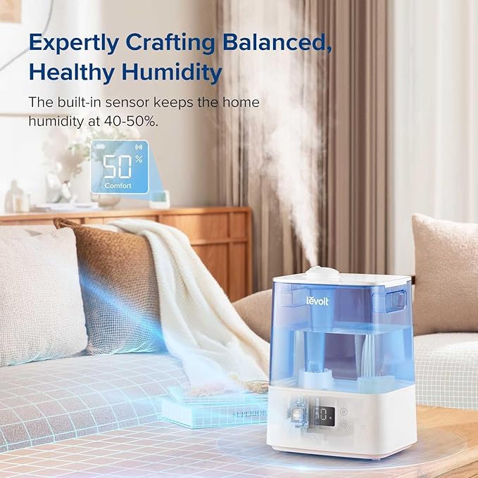 LEVOIT Classic300S Ultrasonic Smart Top Fill Humidifier, Extra Large 6L Tank - Image 2