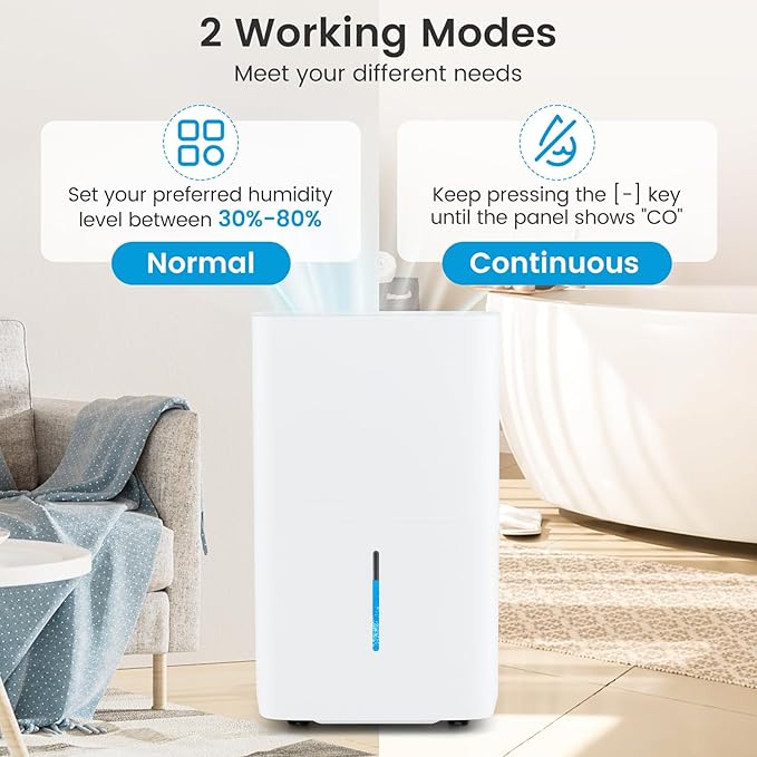 DORTALA 150 Pints Dehumidifier for 7000 Sq.Ft Large Rooms, Home Dehumidifier - Image 2