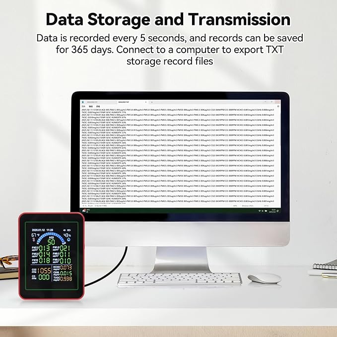 18-in-1 Smart Air Quality Monitor, Air Quality Detector Real-Time - Image 8