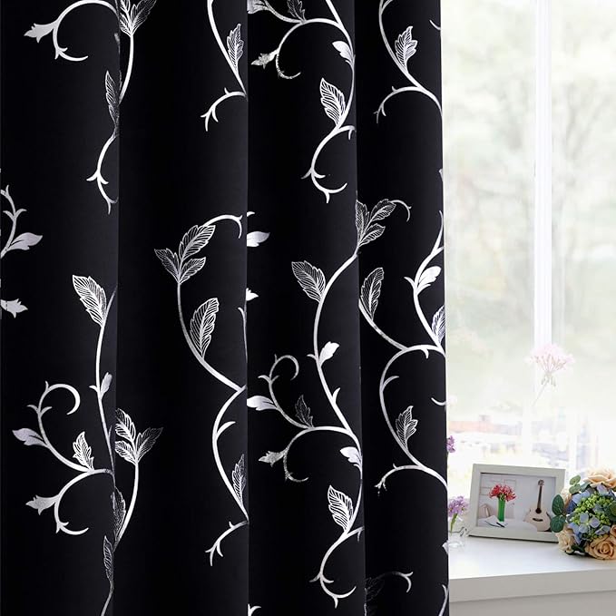 BUHUA Blackout Curtain for Living Room, Grommet Top Black Out Drape - Image 3