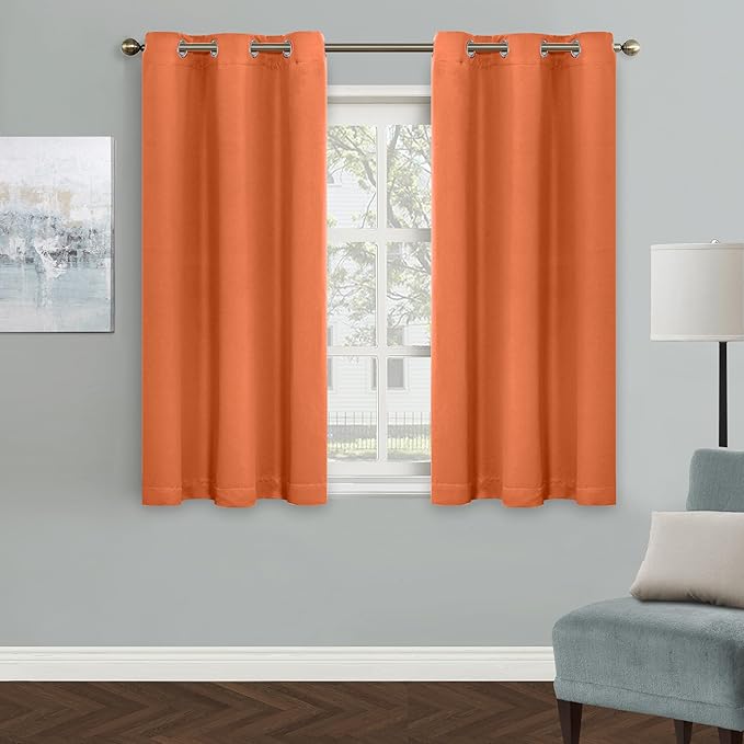 MYSKY HOME Burnt Orange Blackout Curtains by MYSKYHOME