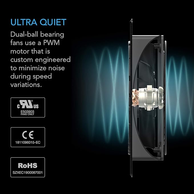 AC Infinity AIRPLATE S1, Quiet Cooling Fan System 4" - Image 4