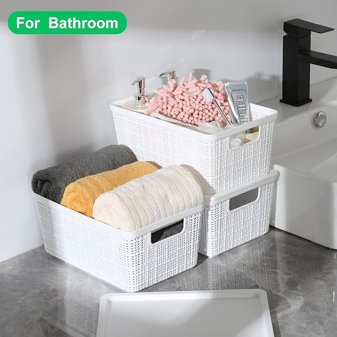 6 Pack Plastic Storage Baskets - Image 6