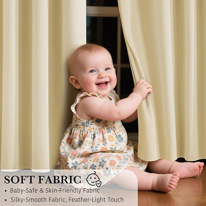 RYB HOME 100% Blackout Door Curtain - Image 4