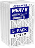 Filter King 8x16x2 Air Filter Dust & Allergy Control AC Furnace Filters by FilterKing