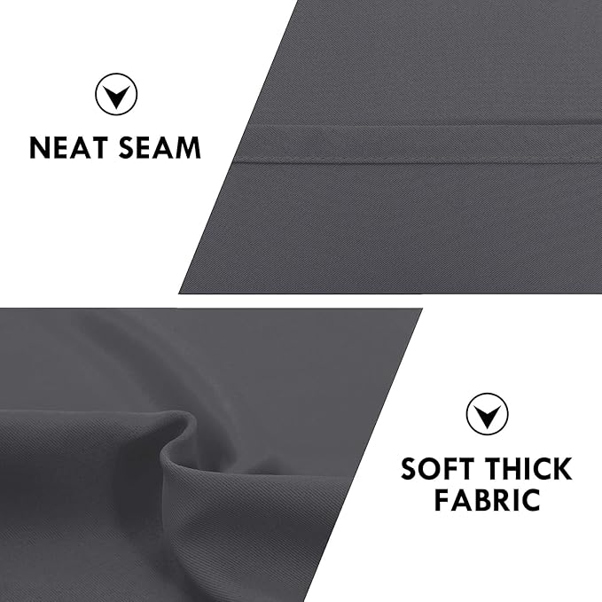 DWCN Blackout Curtains for Bedroom 72 Inch Length 2 Panels Set, Solid Thermal - Image 5