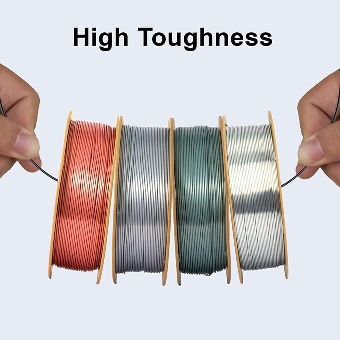 ERYONE Silk PLA Filament for 3D Printer, 1.75mm +/- 0.03mm, Silk Silver - Image 5