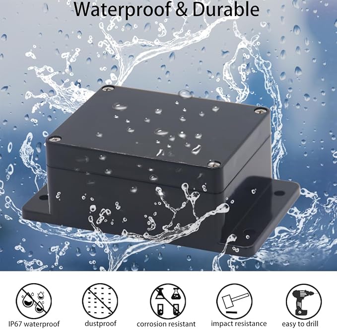 Project Box ABS Plastic Black Electrical Boxes IP65 Waterproof DIY Electronic - Image 6