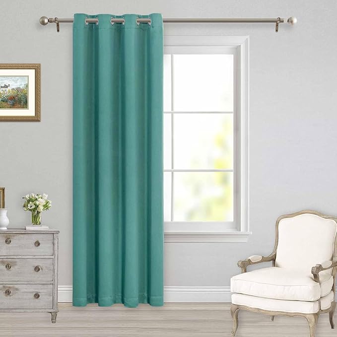 MYSKY HOME Blackout Curtains for Living Room Teal Curtains for Sliding Door - Image 9