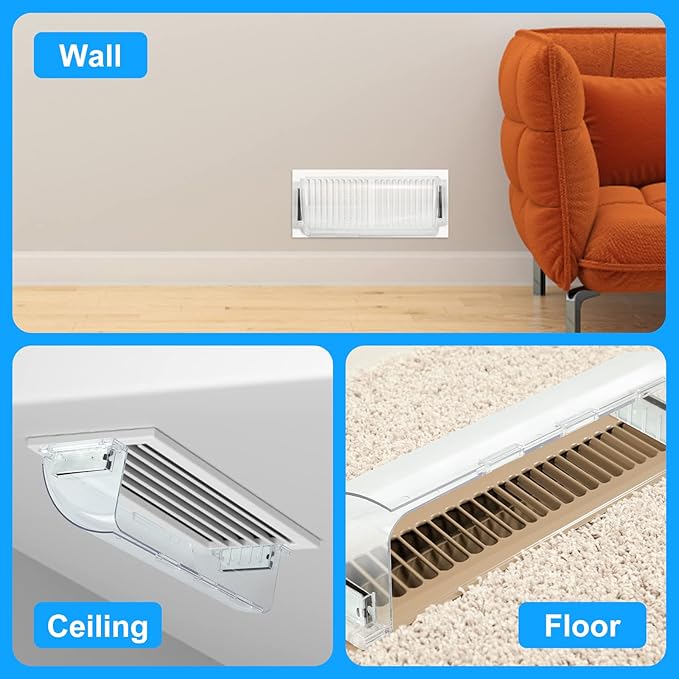 Air Vent Deflectors Adjustable Magnetic Heat and Vent Cover, 4 Pack… - Image 6