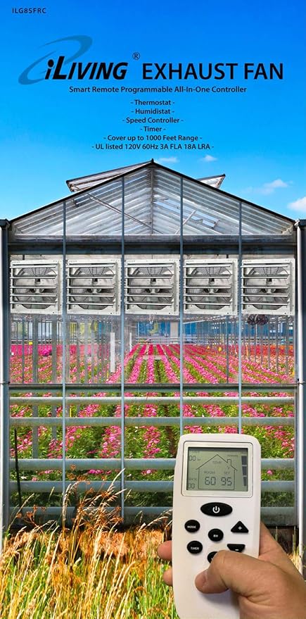 iLiving 18" Shutter Exhaust Fan - Image 2