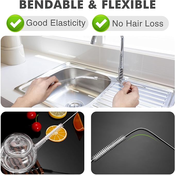 8 Inch Straw Cleaning Brush, Pipe Cleaner, Water Fume Cleaner, Glass Pipe - Image 4