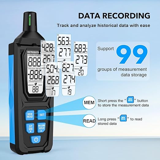 Temperature Humidity Meter, High Precision Digital Psychrometer Hygrometer - Image 3