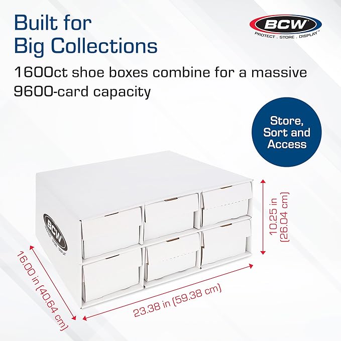 BCW 1600 Count Two Row Card House Storage Box - Image 3