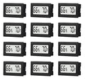12 Pack Mini Small Digital Hygrometer Thermometer Indoor Temperature and by TASOGEN