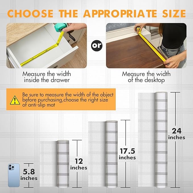 Viseeko Shelf and Drawer Liner for Kitchen Cabinet, Non-Adhesive Cabinet Liners - Image 6