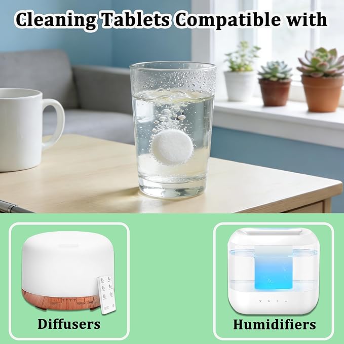Cleaning Tablets for Humidifiers & Diffusers, Remove Stains and Residue - Image 2