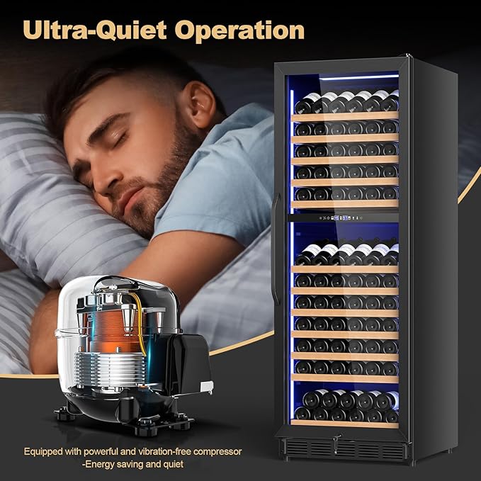 24 Inch Dual Zone Wine Cooler Refrigerator, Large Capacity - Image 6