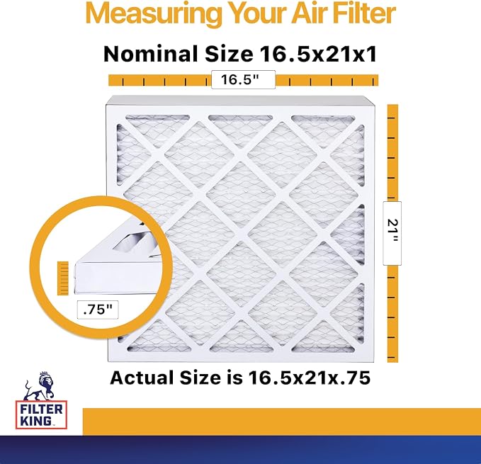 Filter King 16.5x21x1 Air Filter | 12-PACK | MERV 13 HVAC Pleated A/C Furnace - Image 2