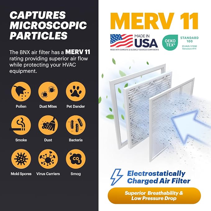 BNX TruFilter 20x20x5 MERV 11 Air Filter - Image 2